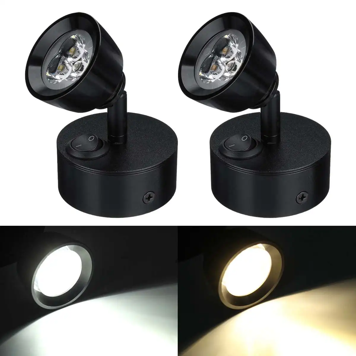 12 24v led spot light rv interior lights bedside kitchen cabinet wall lamp 3w for truck boat free global shipping