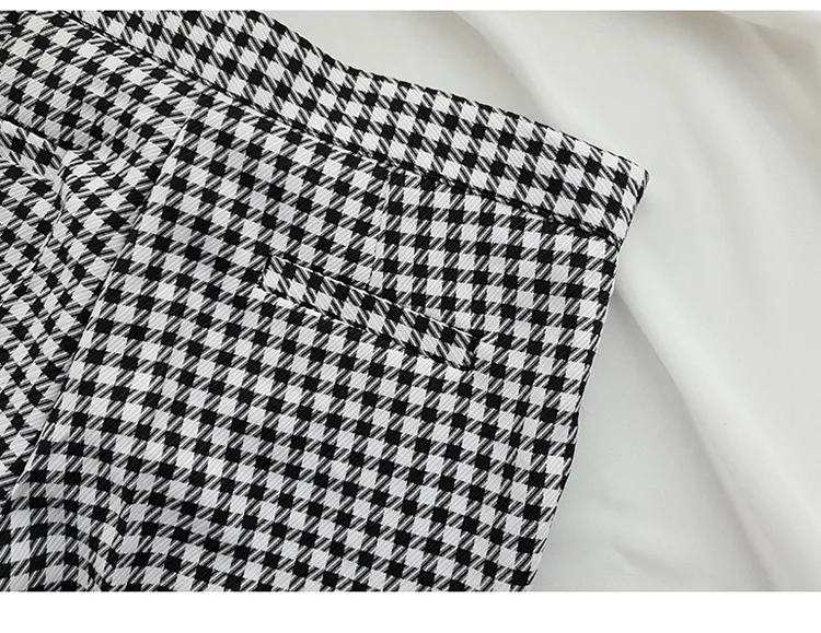 

2020 New Fashion Office Ladies Plaid Suit Slim Fit Autumn Winter 2 Pieces Set Blazer Suits Vintage Business Work Outfits Femme