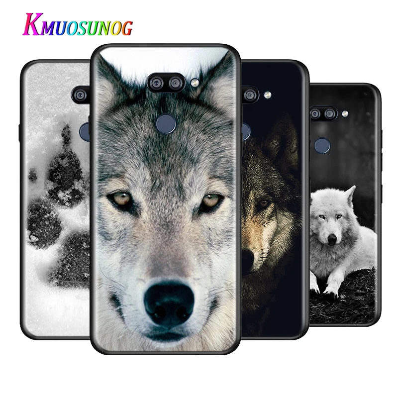 

Cool Black Wolf Print For LG K22 K71 K61 K51S K41S K30 K20 2019 Q60 V60 V50S V50 V40 V35 V30 G8 G8S G8X ThinQ Phone Case