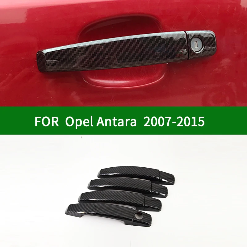 

For Vauxhall Opel Antara Saturn Vue Holden Chevrolet Captiva Sport GMC Terrain 07-15 carbon fibre side door handle cover trim