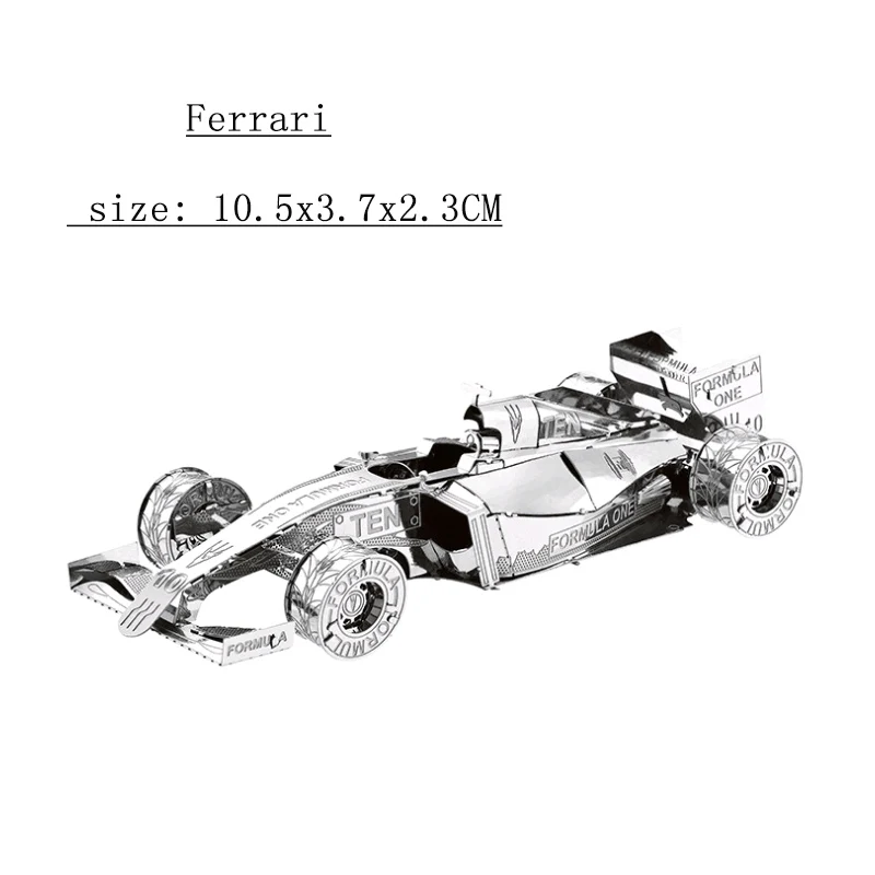 Jigsaw Puzzle Car 10 Types of 3D Metal DIY Stainless Steel Model Assembly Kit Adult Jigsaw Collection Education - Цвет: MB059