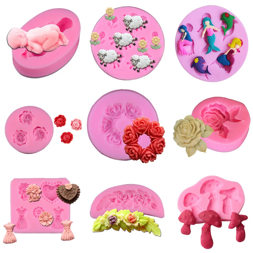 

3D Silicone Mold Baby Shape Sugar Craft Chocolate Fondant Mold Kitchen Pastry Supplies Cake Decorating Tools Fondant Mold