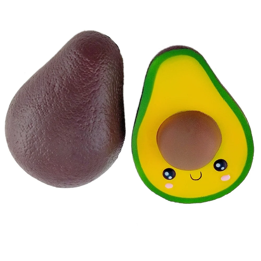 Горячие симуляции фруктов авокадо сжимаемые игрушки мячи для снятия стресса