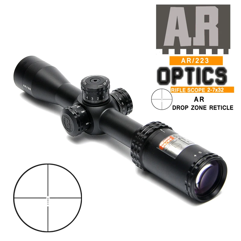 BUSHNELL 2-7x32 мм AR Drop Zone-223 Тактический Riflescope с оптическим прицелом Боковая регулировка параллакса