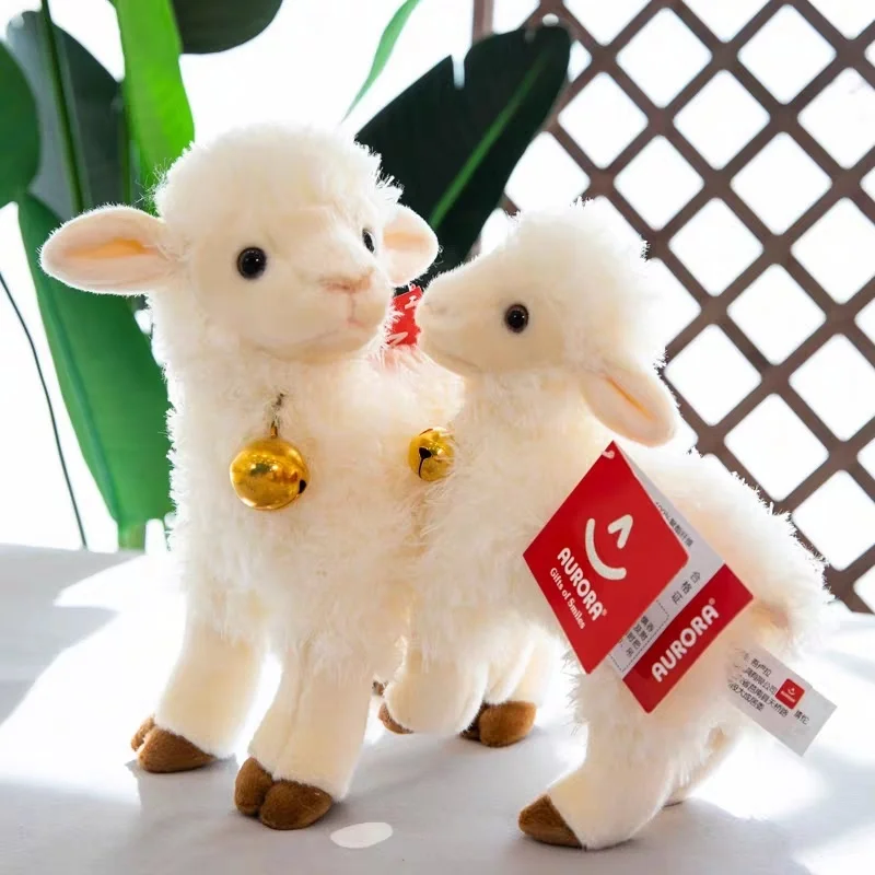 

Sheep Dolls with a Long Silky White Coat Long Plush Lamb Funny Simulation Pet for Children Adult Birthday Gift