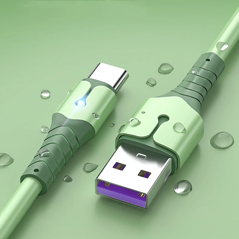 Фото Жидкий Силикон 5A быстрое зарядное устройство Micro USB Type C кабель для Samsung Xiaomi Huawei Жидкий Силикон 5A быстрое зарядное устройство Micro USB Type C кабель для Samsung Xiaomi Huawei