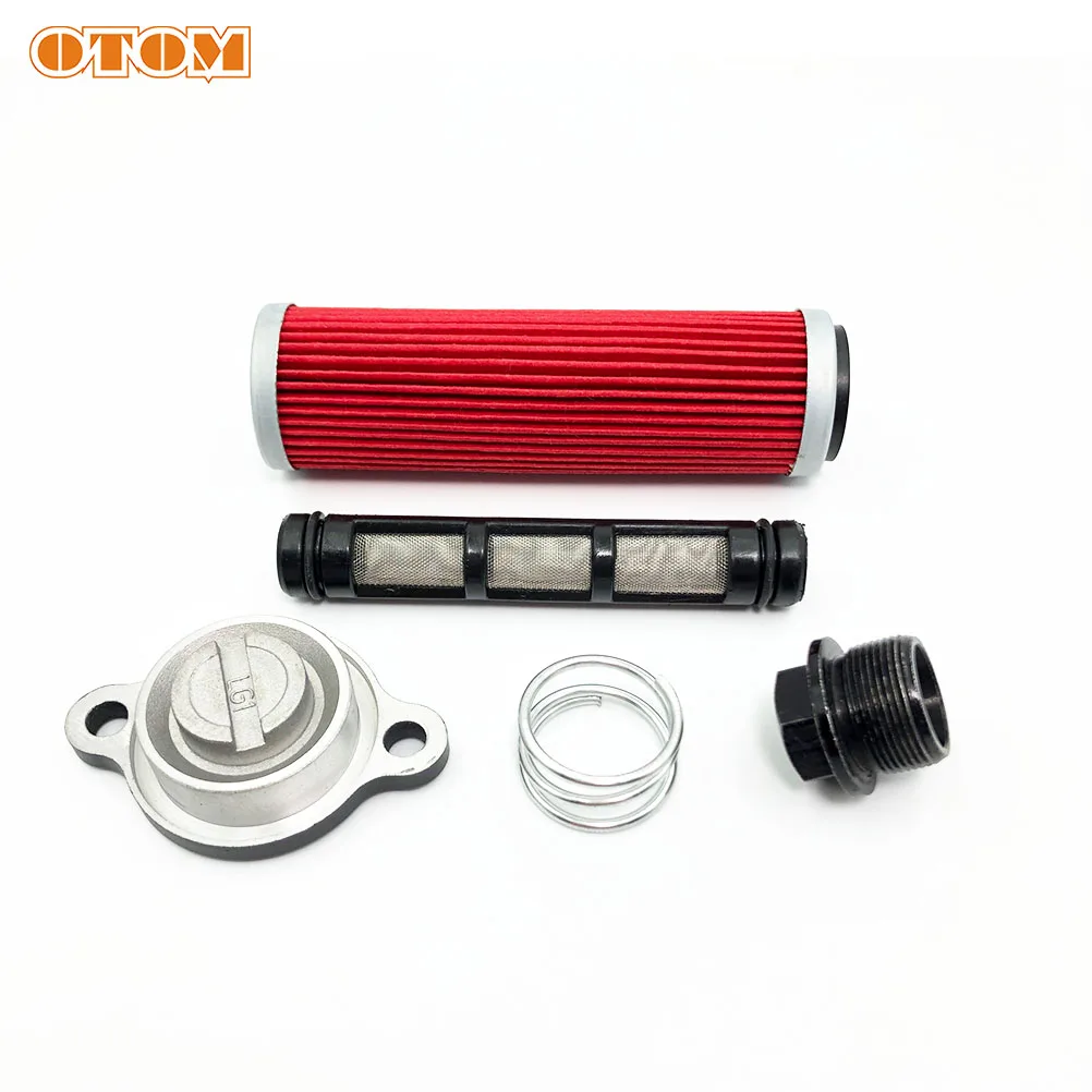 OTOM Motorcycle Oil Filter Assembly Coarse Filtration Machine Filtrate Strainer Cover For ZONGSHEN KAYO NC250 NC450 Motocross