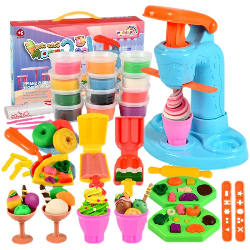 

Машина для мороженого, машина для цветной глины, лапша, роскошное хранение, консервированный пластилин, форма, детские игрушки, подарки для ...