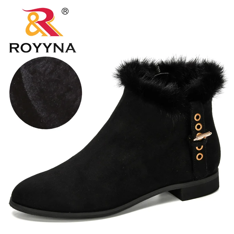 ROYYNA/2019 новые дизайнерские модные ботинки Женские зимние в европейском стиле
