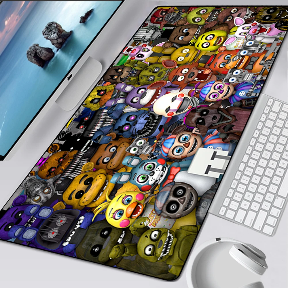

Large Gaming Mouse Pad Computer Mousepad PC Gamer Mouse Mat Laptop Mausepad Funny Sfm Fnaf Animatronics Keyboard Mat Desk Pad