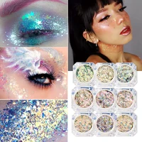hot selling colorful crystal with big eye eye shadow high color flashing sequins eyeshadow makeup cosmetic gift for girl