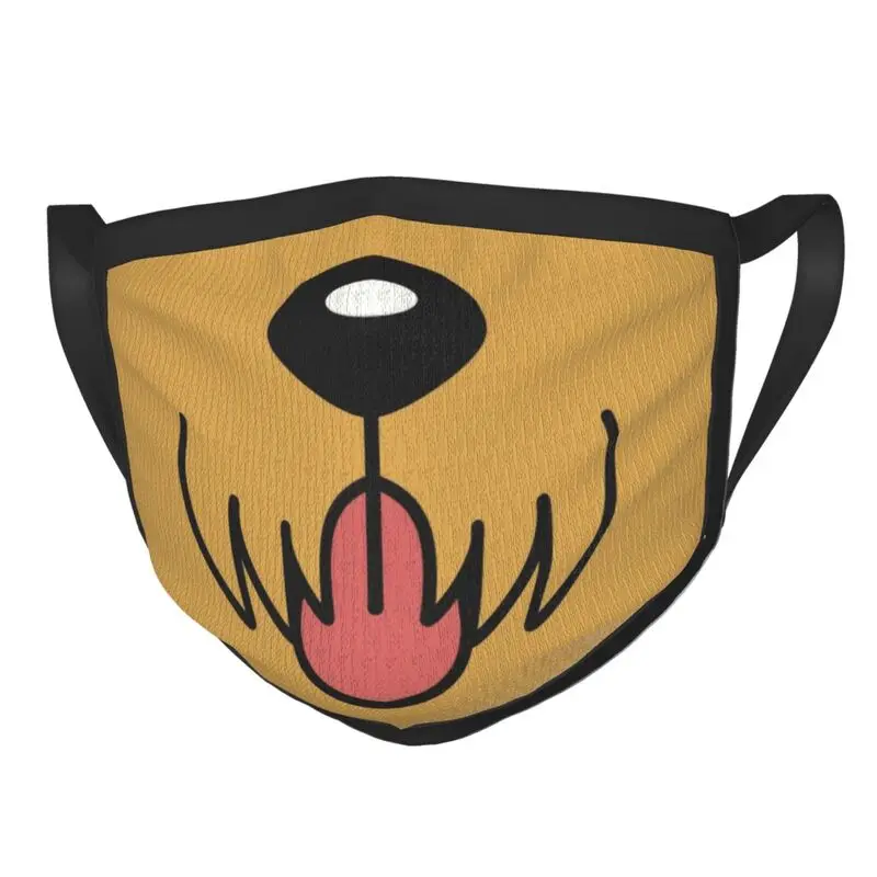 

Cartoon Yorkshire Terrier Dog Mask Dustproof Washable Yorkie Face Mask Protection Cover Unisex Respirator Mouth-Muffle