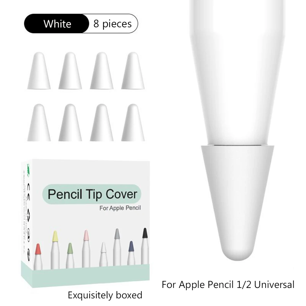

8pcs Protective Case For Apple Pencil 1st 2nd Touchscreen Stylus Pen Case Nib Protector Cover Replacement Tip Case