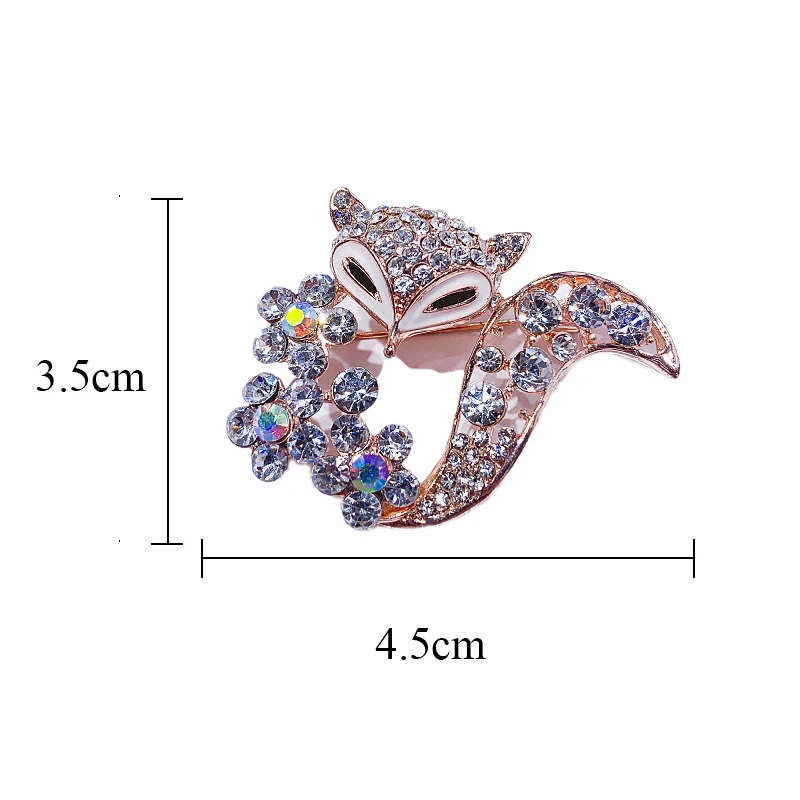 Женская Брошь с лисой модная брошь в виде животного на свитер булавка кардиган