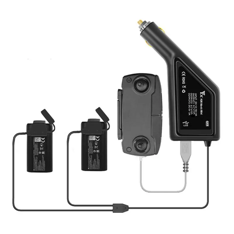 3 в 1 Автомобильное зарядное устройство адаптер быстрой зарядки для DJI Mavic Mini