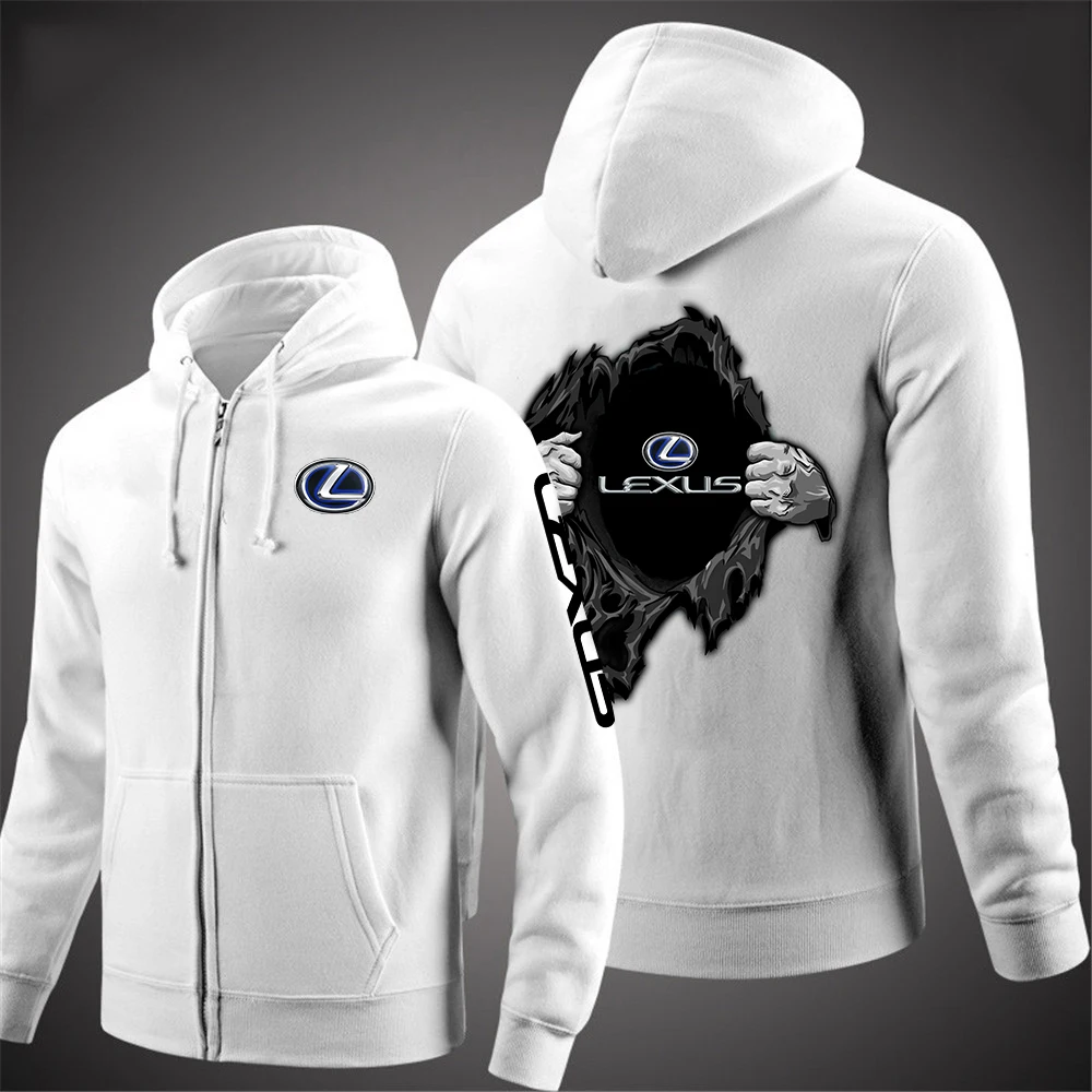 

2021 Lexus Autumn Custom Hoodies Printed Comfortable Hooded Fleece Long Sleeve Man Comfortable Zipper Sweatshirt Jacket