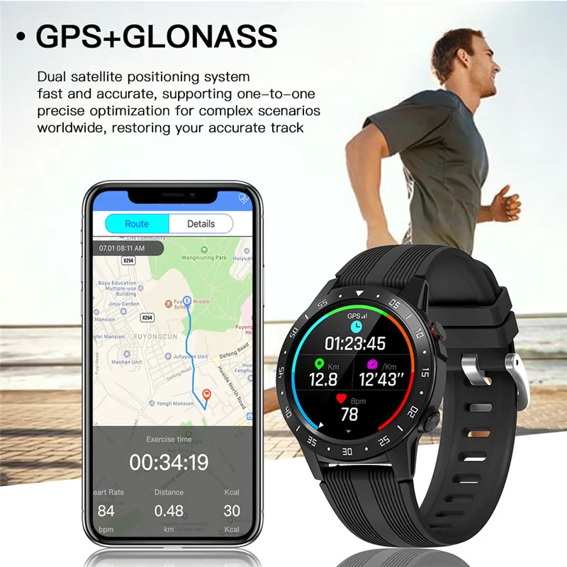 

Smartwatch Men GPS M5S With SIM Card Compass Barometer Altitude Outdoor Sport Smart Watch For Android Ios