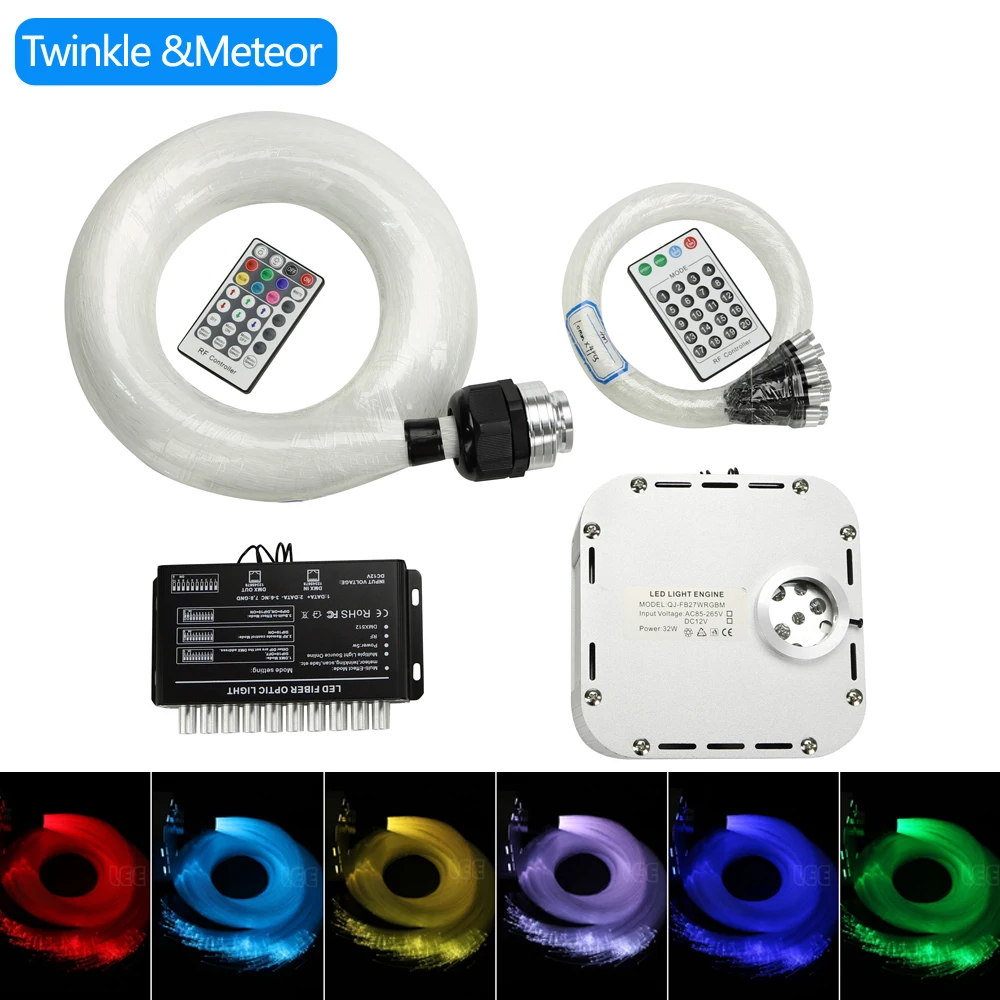 32 Вт RGB Мерцающий СВЕТОДИОДНЫЙ волоконно оптический Звездный потолочный