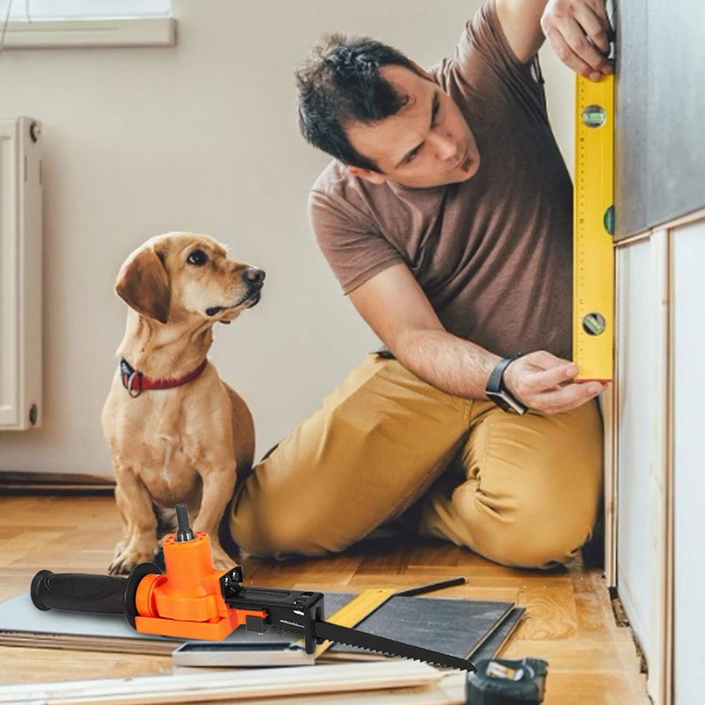 

Electric Reciprocating Saw Attachment Adapter Change Electric Drill Into Reciprocating turn jig Saw for Wood Metal Cutting