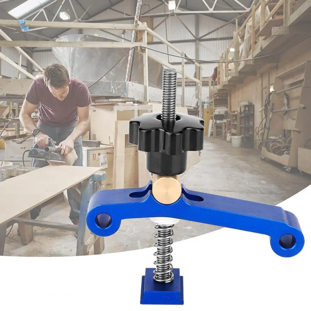 

T-Track Hold Down Clamp Quick Acting Clamping Aluminium Alloy M8 Nut T-Track Press Plate Clamp for DIY Woodworking Working Table