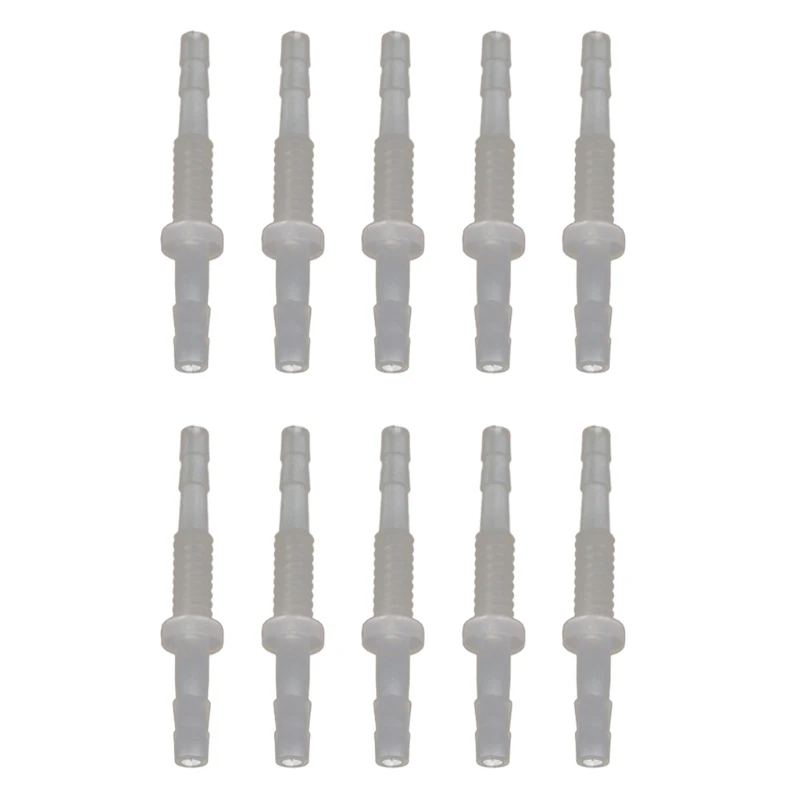 

10 Pcs Plastic Hose Barb Fitting Direct Connector Hose Joint Mender for Oxygen Tubing Pipe Household Fuel Gas Liquid Air