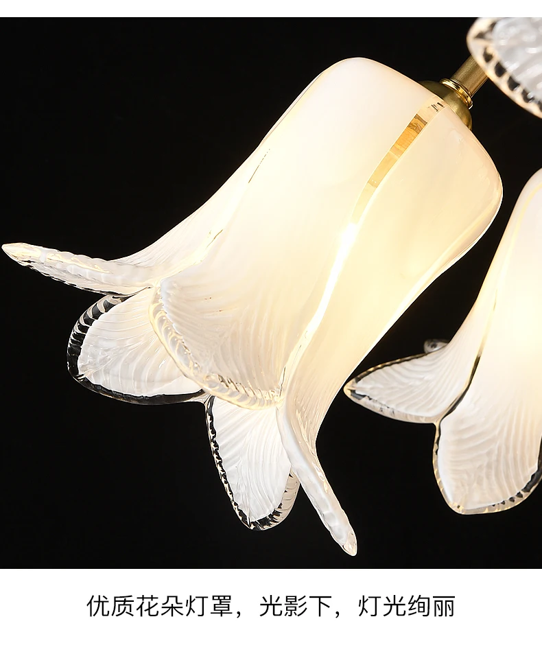 Свадебный розовый светодиодный потолочный светильник стеклянный цветочный