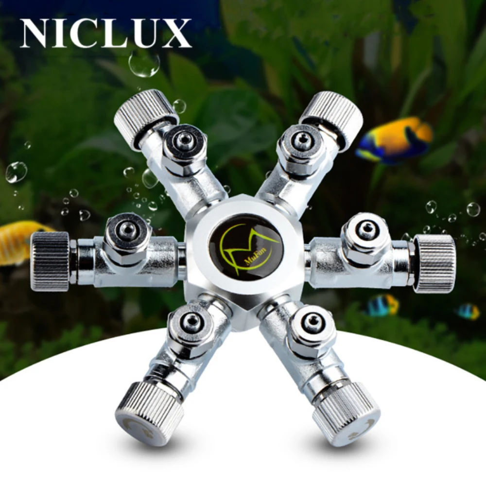 Новый аквариум NICLUX самодельный сплиттер Co2 регулятор распределитель клапана с