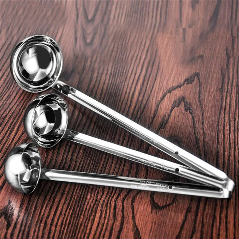 Мини консервирования соуса Нержавеющая сталь половник с мерной шкалой ложка для