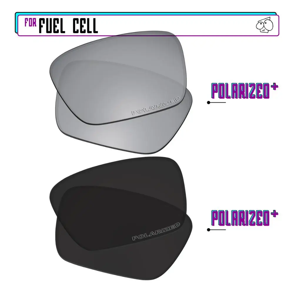 EZReplace Polarized Replacement Lenses for - Oakley Fuel Cell Sunglasses - Blk P Plus-SirP Plus