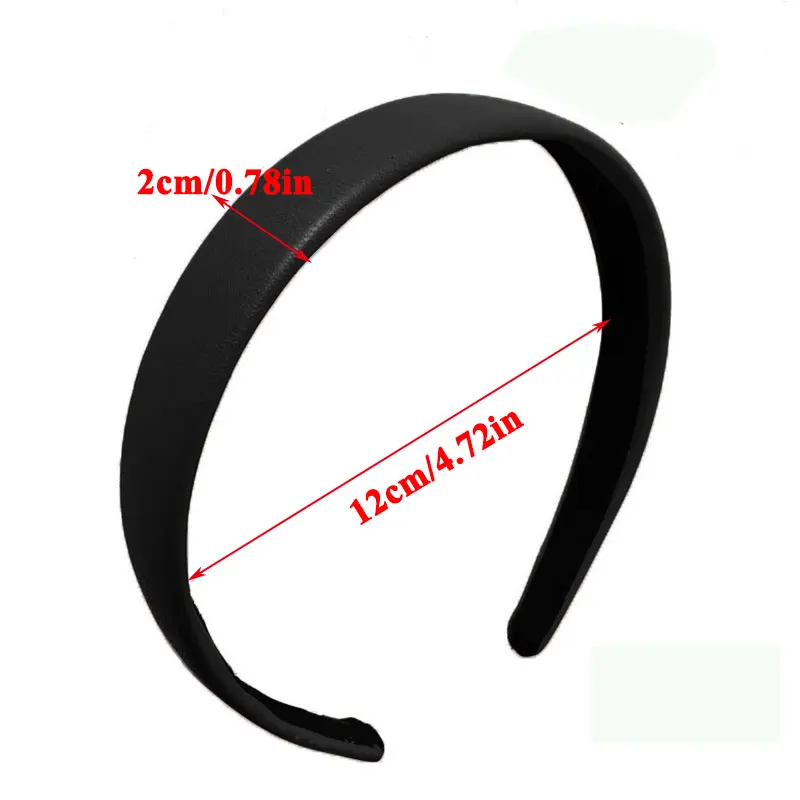 

PU Leather Headbands Wide Brim Head Hoop Solid Color Fashion Simple Hairbands Elegant Headwear Women Bezel Hair Accessories