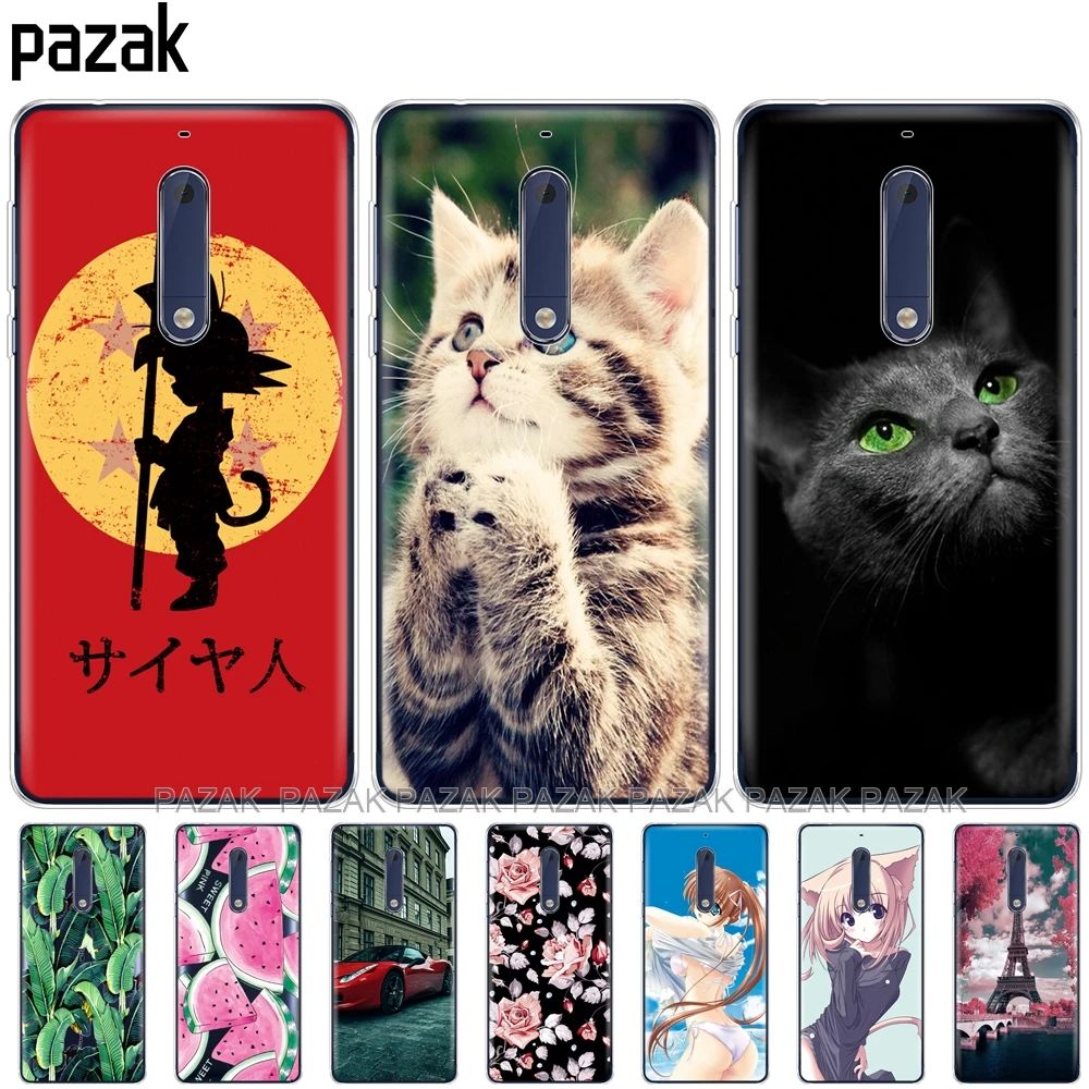 Силиконовый чехол для Nokia 1 2 3 5 plus 2018 мягкая задняя крышка из ТПУ противоударный
