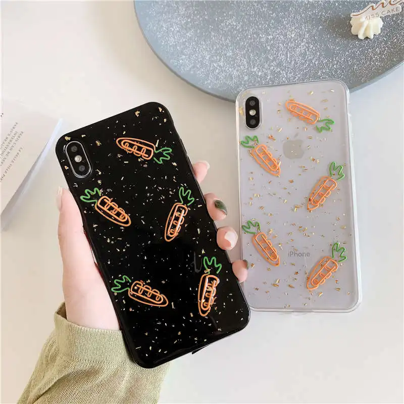 Мягкий блестящий чехол с милым рисунком моркови для Huawei P10 Plus P30 P20 Lite Mate 10 20 Pro Nova 3i 3