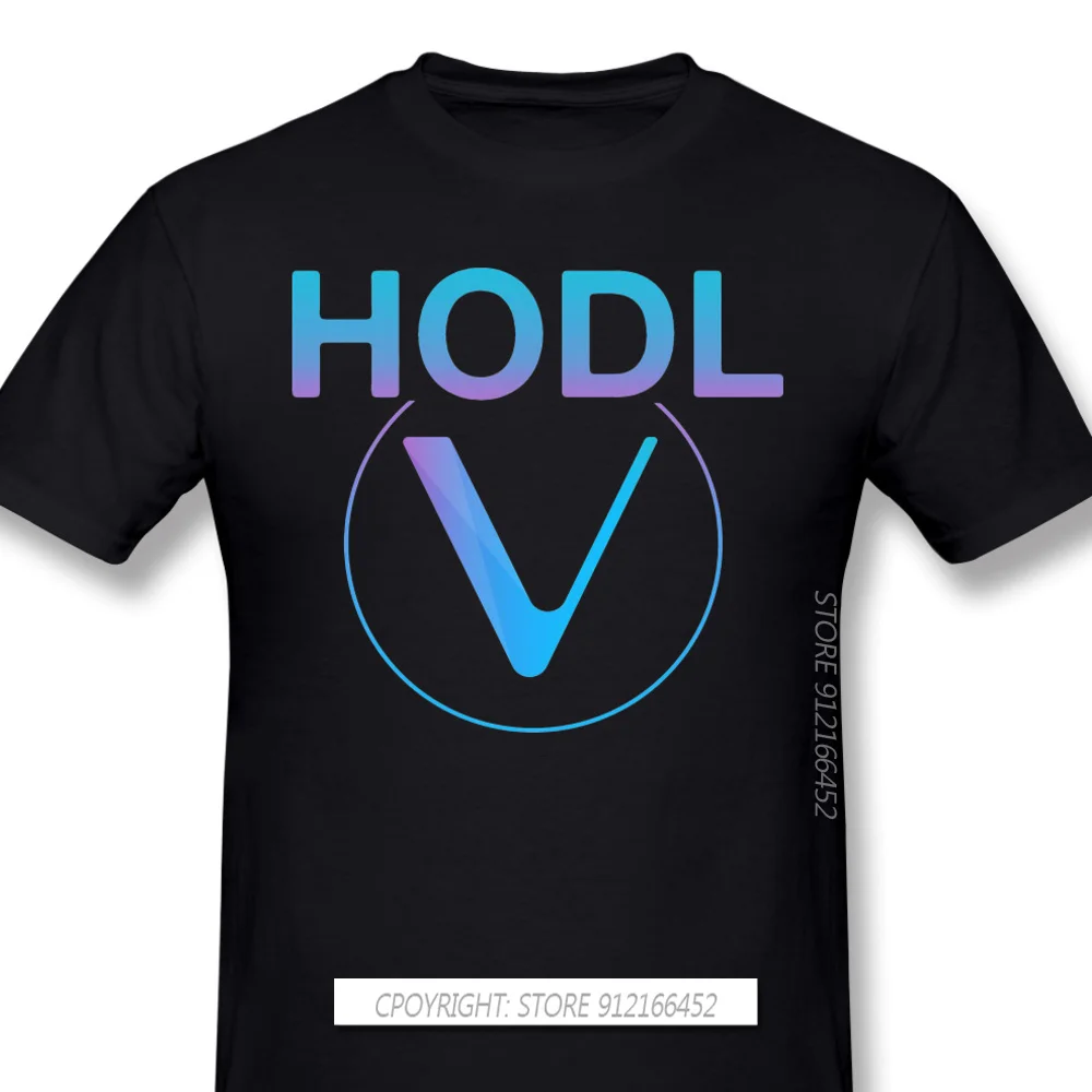 

VeChain Coin VET Cryptocurrency 2021 Popular New Arrival TShirt VET HODL Unique Design O-Neck Cotton For Men Shirt