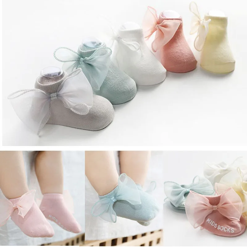 Носки для новорожденных детей летние сетчатые гольфы из сетчатого материала с