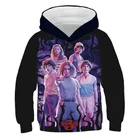 Одежда для мальчиков толстовка с 3D принтом очень странные дела пуловер для девочек Детская демисезонная Толстовка для малышей худи для мальчиков для бега и отдыха