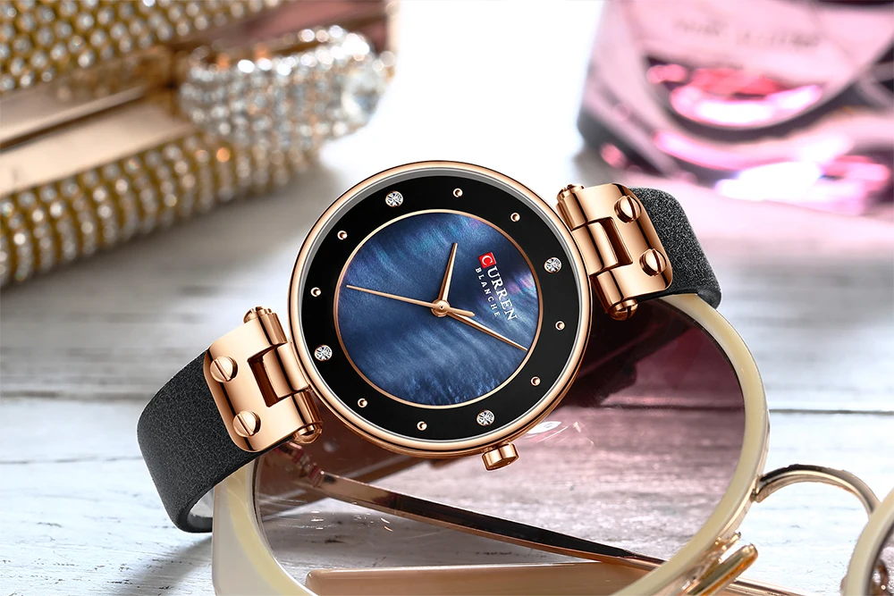 Relogio Feminino CURREN часы женские роскошные Брендовые женские кварцевые наручные часы кожаные водонепроницаемые часы Reloj Mujer Часы для девочек