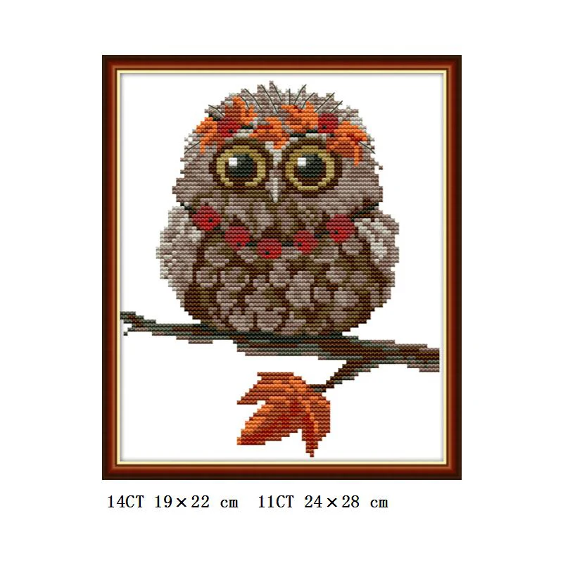 cross stitch DA220 Joy Sunday вышивка крестиком наборы сова Животные узоры 14ct 11ct DMC DIY Ручная рукоделие Печатный холст для вышивки крестом - Цвет: cross stitch DA220