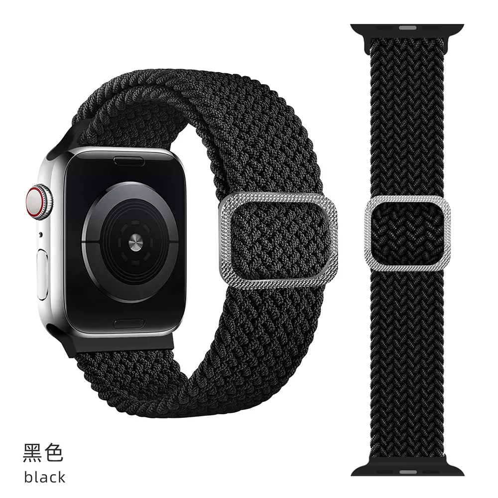 

For Apple Watch Series 6 5 4 3 Series SE Watchband Nylon Band Elastic Adjustable Watch Strap Bracelet For Apple Watch 40mm 44mm