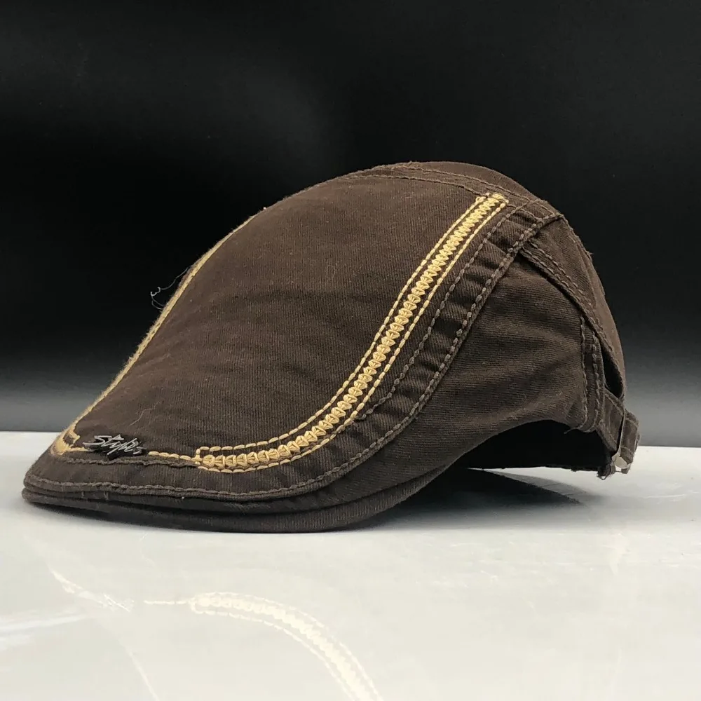New Casual British Style Unisex Solid Cabbie Hats Caps Newsboy Cap Flat Hat Irish Newsboys Caps For Men And Women