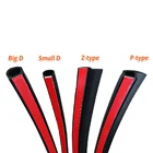 Резиновое уплотнение для автомобильных дверей, лента длиной 4 метра в форме D (большой), D (маленькой), Z, P, Type 3M, EPDM для шумоизоляции и защиты от пыли