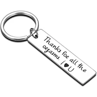 funny lover keyring engraved thank for all the orgasms i love you key ring couple keychains jewelry gift keychain accessories