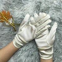 women driving gloves mittens elastic etiquette sunscreen gloves satin cycling thin short lace