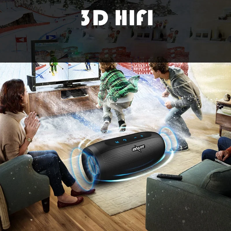 

ZEALOT S16 Wireless Bluetooth Speaker Portable Subwoofer Outdoor Small Speaker Mobile Phone o Subwoofer Sound Column 3D Ster