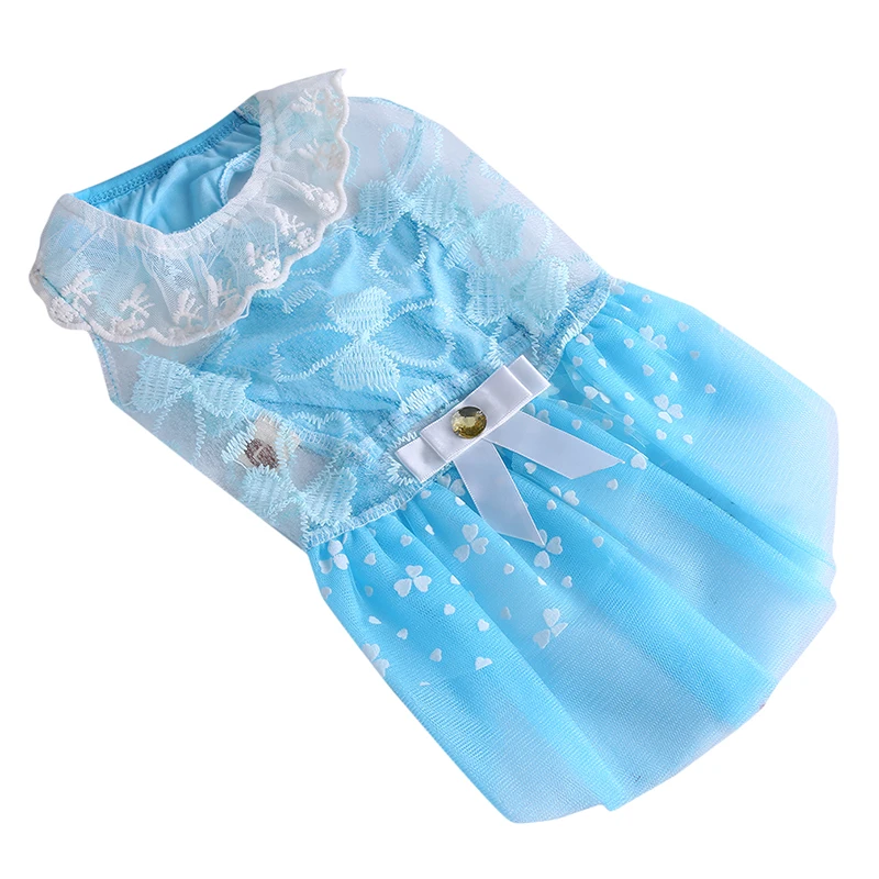 Spring Summer pet Dog Dress Wedding Clothes for Small Dogs Pet Clothing Puppy Tulle Cat Dresses | Дом и сад