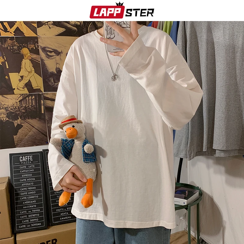Футболка LAPPSTER мужская оверсайз с графическим рисунком тенниска длинным рукавом