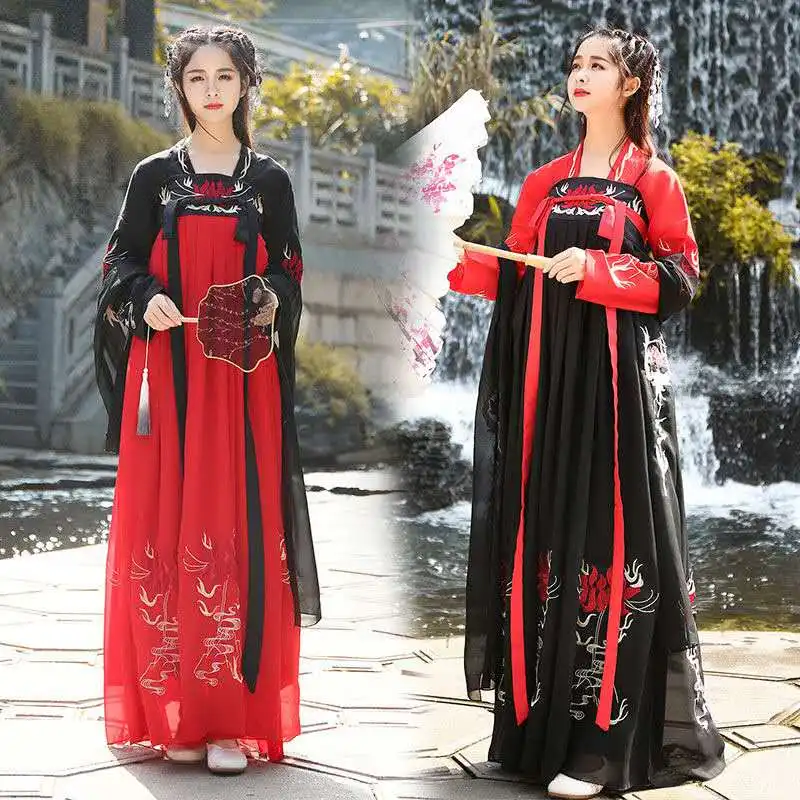 Традиционный китайский костюм народного танца женское платье ханьфу в старинном