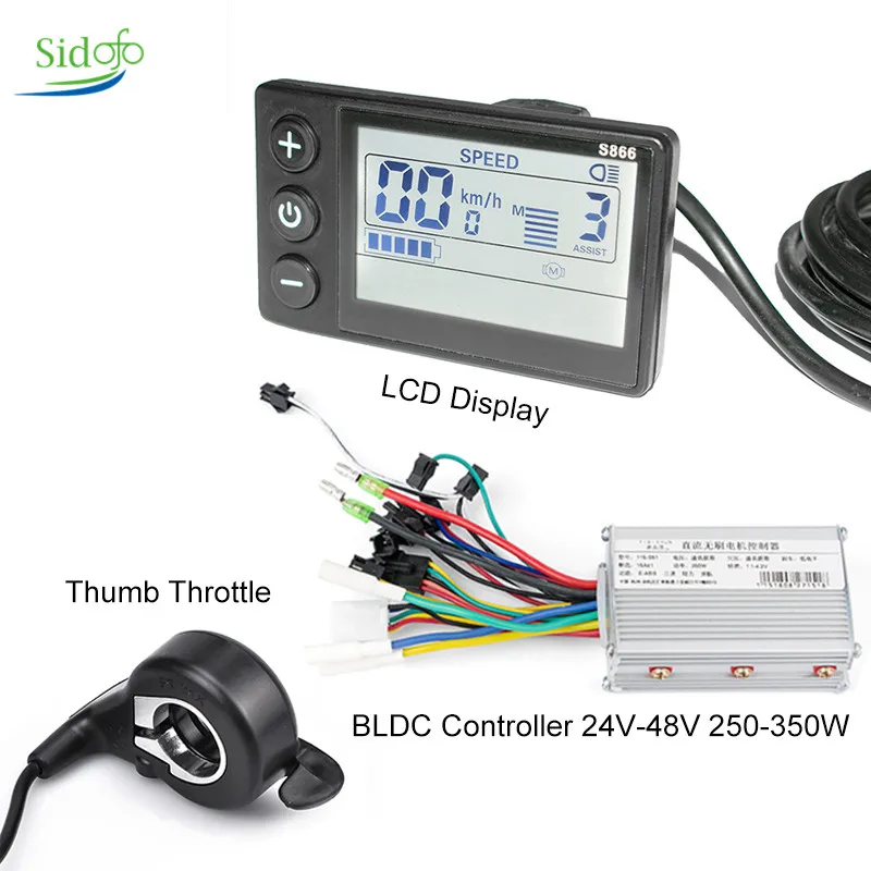 EBike Controller 48V LCD E Bike Display 24V 36V 350W Speed Controller For Brushless Motors Bicycle Conversion Kits