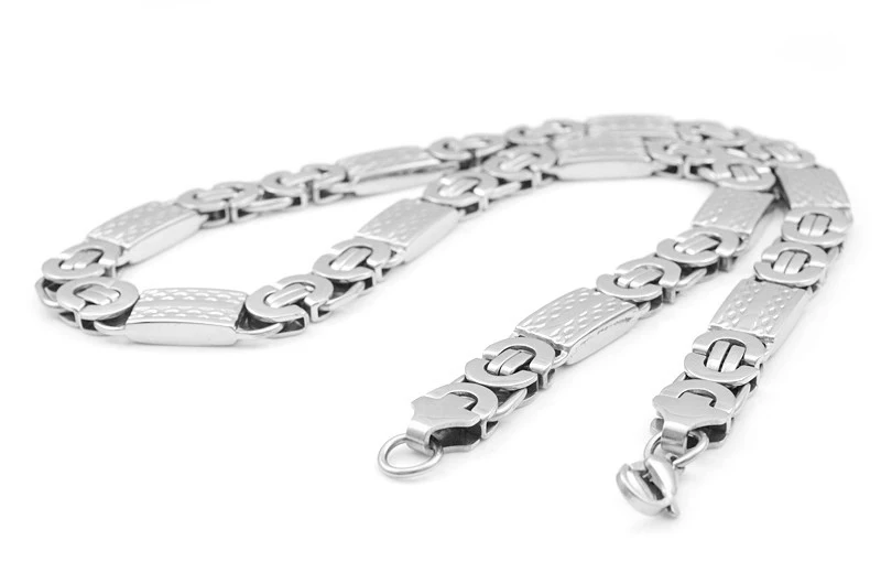 Юбилей 11 мм широкая цепочка ювелирное ожерелье крутой рок византийское плетение