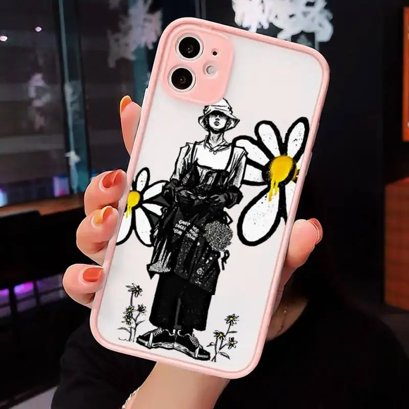 

G dragon peaceminusone Phone Cases Matte transparent For Pink iPhone 12 Mini 11 Pro XR XS Max 7 8 Plus X Back Cover