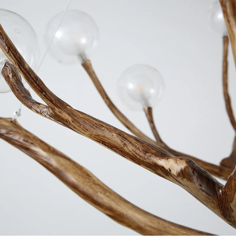 

Modern Nordic Resin Iron Glass Bubble Chandelier Light Fixture For Restaurant Bedroom Decorate Loft Hanging Lamp